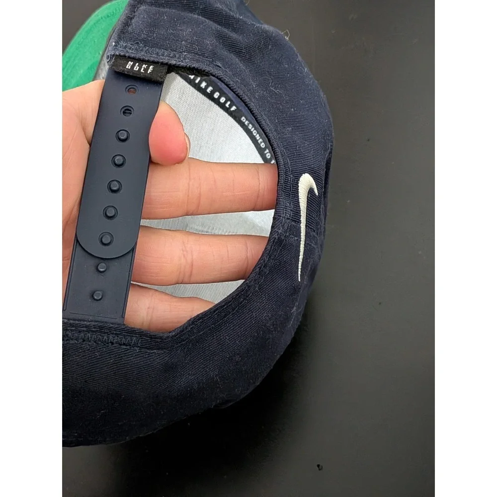 Nike Golf Snapback Hat Truck Rope Flat Brim Cap Navy Blue 1Size‎ OSFM